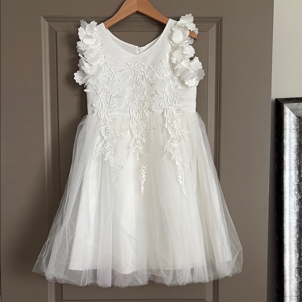 TrishScully White Ruffled Tiered Sleeveless Sundress